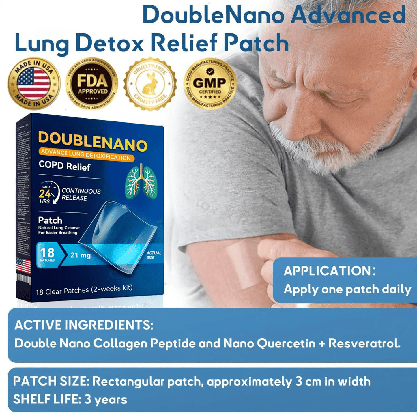 FDA Approved DoubleNano COPD Relief Patch (💝 Cough, wheezing, shortness of breath, sputum, stuffy nose, bronchitis, bronchitis, allergy symptoms, lung discomfort) - statlk