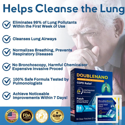 FDA Approved  DoubleNano COPD Relief Patch (💝 Cough, wheezing, shortness of breath, sputum, stuffy nose, bronchitis, bronchitis, allergy symptoms, lung discomfort)