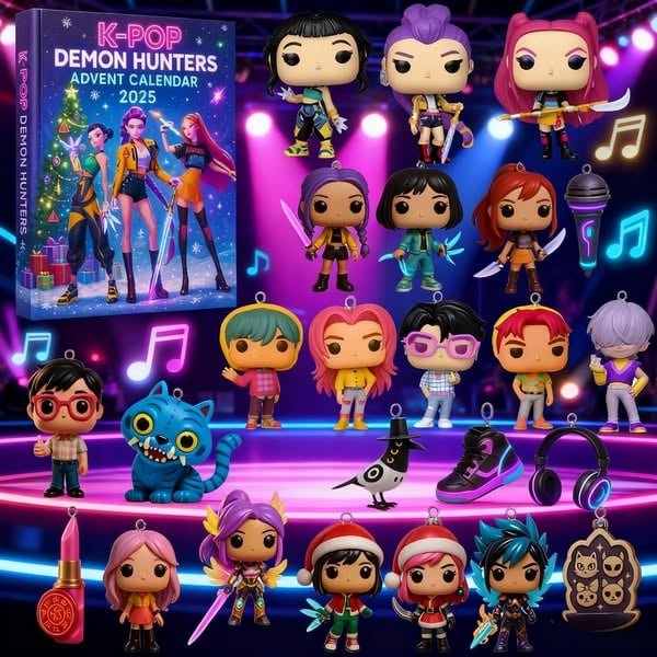 🔥Last Day 50% OFF - 🎄Kpop Demon Hunters Advent Calendar 2025 - statlk