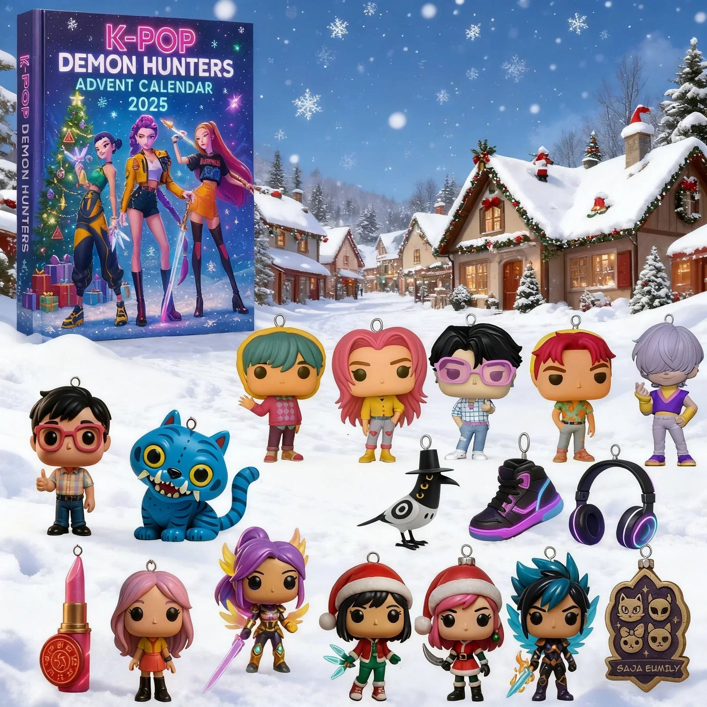 🔥Last Day 50% OFF - 🎄Kpop Demon Hunters Advent Calendar 2025 - statlk