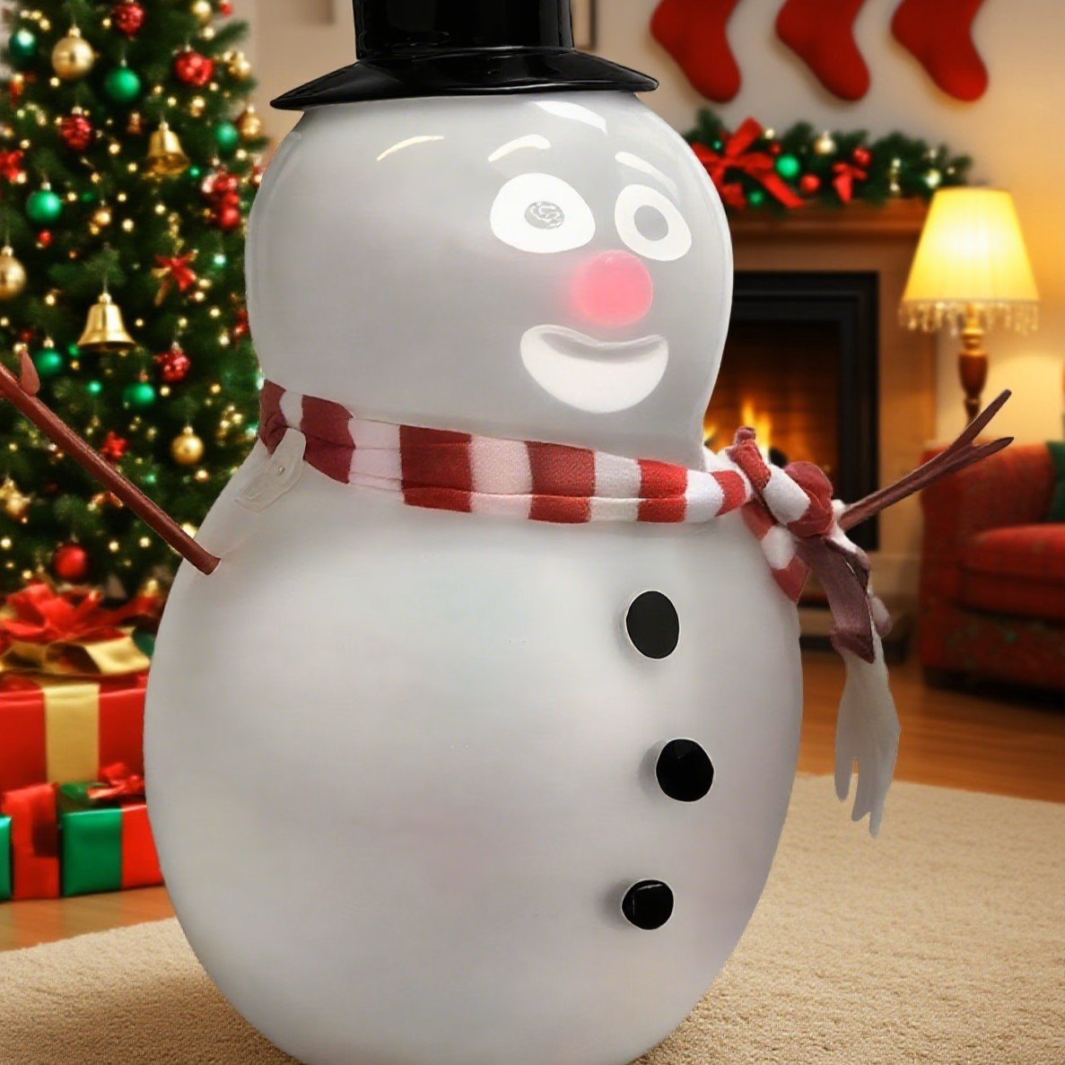 🎅Christmas Sale 49% Off ⛄️FrostByte (Mr. Chill) Talking Animated Blink Snowman with Built in Projector & Speaker Plug'n Play🎄 - statlk