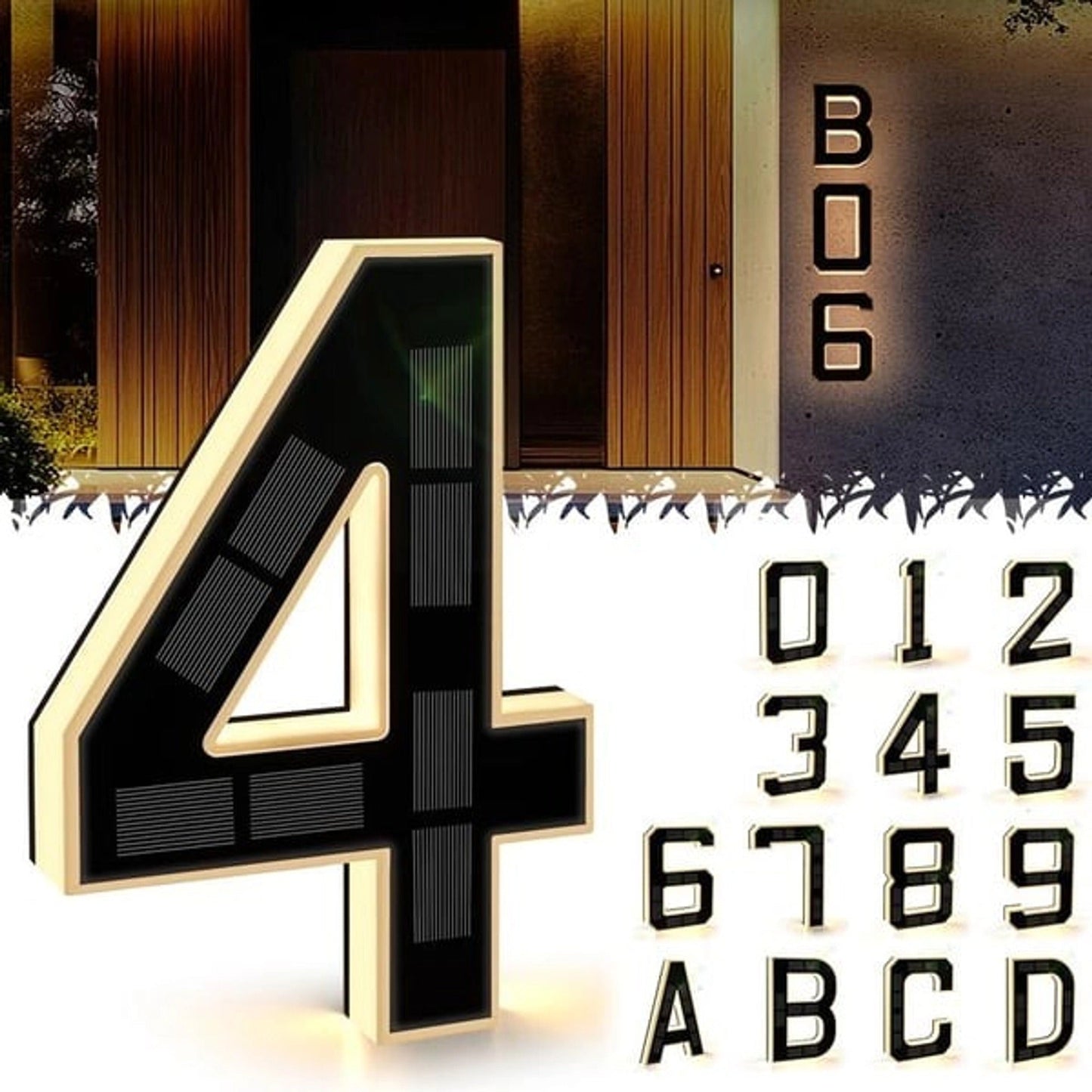 Lighted House Numbers for Outside